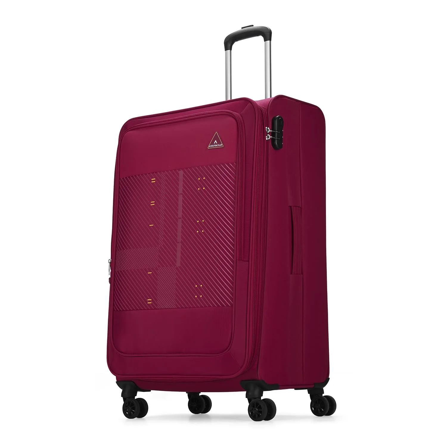 Aristocrat Duralite Soft Case Large Size 8-Wheel Trolley Bag, Red at ₹2,309