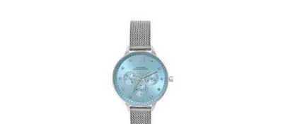 French Connection Bloom Light Blue Round Dial Womens Mult Function Watch FCN068SM at ₹2,638