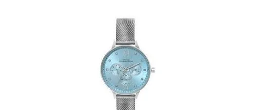French Connection Bloom Light Blue Round Dial Womens Mult Function Watch FCN068SM at ₹2,388