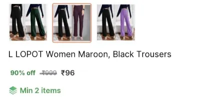 Women Trousers at ₹96