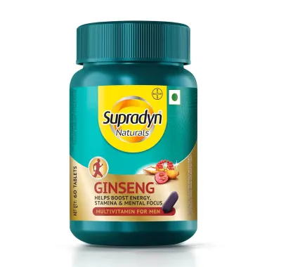 Supradyn Naturals Ginseng Multivitamin for Men (60 Tablets) at ₹350