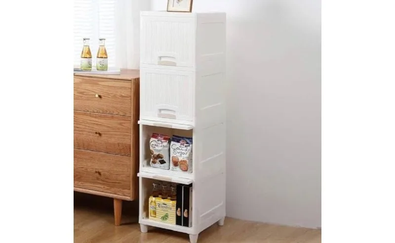 E-COSMOS 4 Units Plastic Cupboard for Clothes Cabinet for Storage at ₹1,260