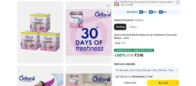 Pack of 12: Odonil Assorted Blocks at ₹318