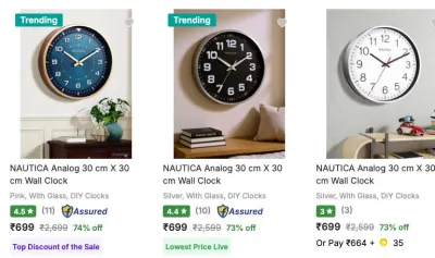 MIn. 70% OFF | Nautica Wall Clocks