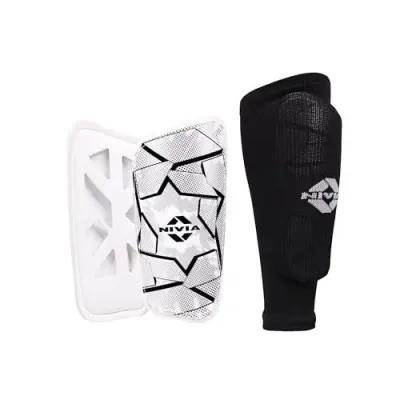Ni Classic Shin Guards with Sleeves for Youth and Adults, for Football Games Matches, Training, Basketball, Baseball, Cycling, Light Weight  at ₹174