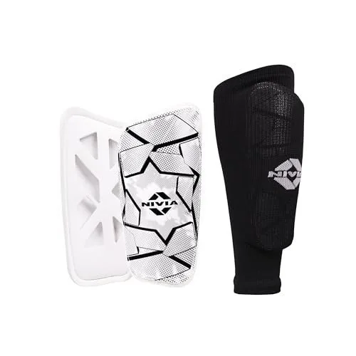 Ni Classic Shin Guards with Sleeves for Youth and Adults, for Football Games Matches, Training, Basketball, Baseball, Cycling, Light Weight  at ₹174