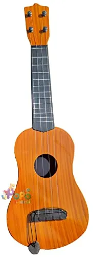 Popo Toys 4-String Acoustic Plastic Guitar Learning Kids Toy | Musical Learning Toy | Light Brown at ₹205