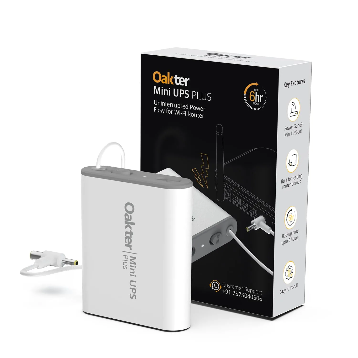 71% OFF: Oakter Mini UPS for WiFi Router (6 Hours Backup) At ₹ ₹999