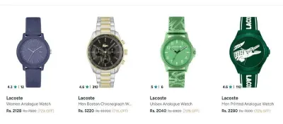 Lacoste Watches upto 75% off