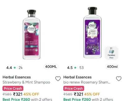 Herbal Essences Shampoo & Conditioner At ₹Min 30% Off
