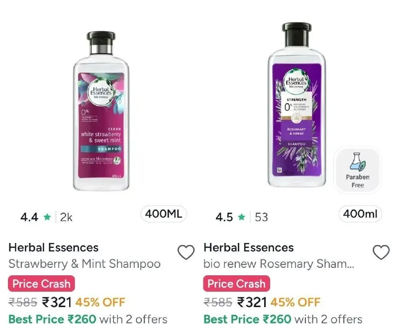 Herbal Essences Shampoo & Conditioner At ₹Min 30% Off