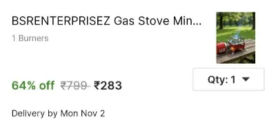 BSRENTERPRISEZ Gas Stove Mini Portable Square-Shaped Gas Butane Burner Camping Stove Iron Automatic Gas Stove at ₹283