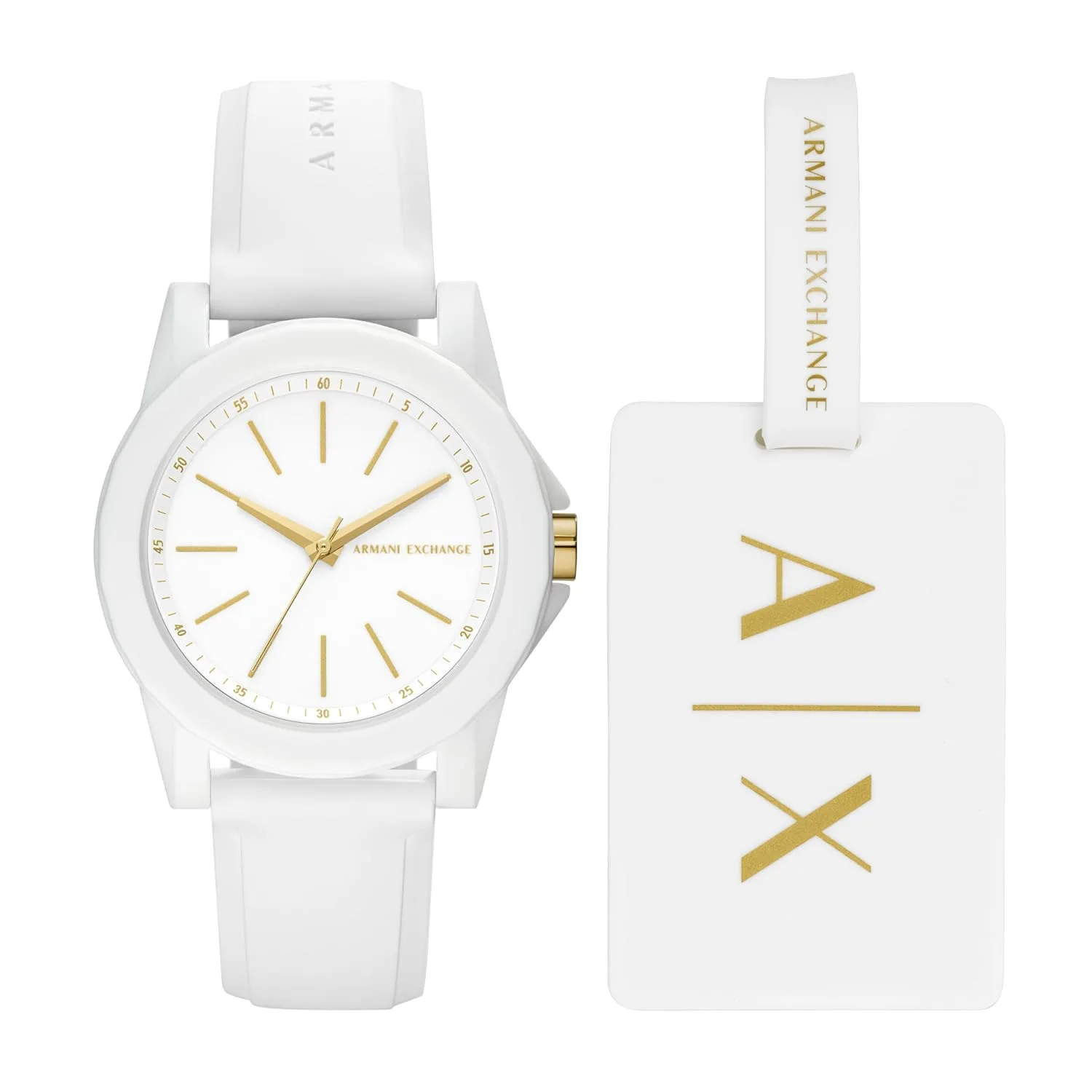 Armani Exchange Silicone Analog White Dial Women's Watch at ₹6,996