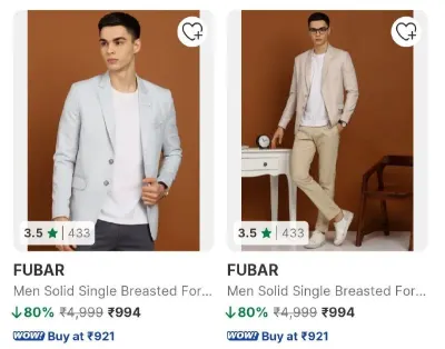 GRAB : Upto 85% off on Branded Mens Blazers