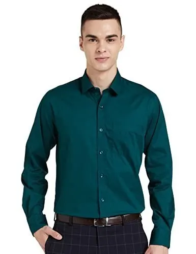 Symbol Men's Solid Cotton Formal Shirt | Plain | Full Sleeve - Regular Fit (Available in Plus Sizes) at ₹449