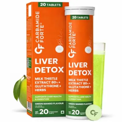 Carbamide Forte Liver Detox Supplement | Fatty Liver Detox Tablets with Clinically Researched Ingredients | Just Drop, Dissolve, Fizz & Drin at ₹284