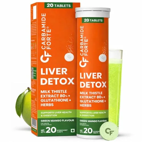 Carbamide Forte Liver Detox Supplement | Fatty Liver Detox Tablets with Clinically Researched Ingredients | Just Drop, Dissolve, Fizz & Drin at ₹284