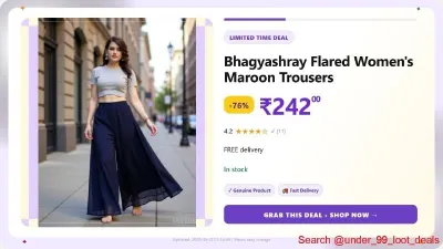 Flared Women's Maroon Trousers at ₹242