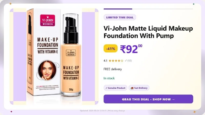 Matte Liquid Makeup Foundation at ₹92
