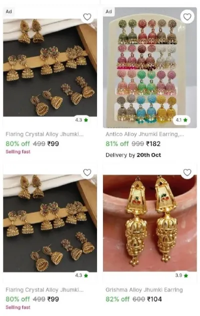 Best jumka set affordable price