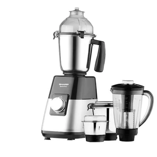 SHARP Juicer Mixer Grinder 750W Powerful Copper Motor I 3 speed + Pulse I 4-Jar I Auto cut-off I Leakproof and Airtight Lid I Stainless at ₹2,395