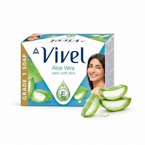 Vivel Aloe Vera Soap, BIS Grade 1 Soap, 76% TFM, Moisturised at ₹118