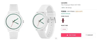 Lacoste Men Analogue Watch at ₹2,888