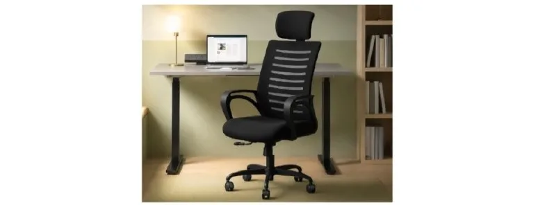CELLBELL Desire C104 Mesh High Back Ergonomic Office Chair - Adjustable Seat Height, Sturdy Metal Base, Revolving Study & Computer Chair for at ₹3,068
