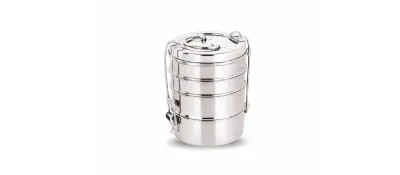 Neelam Stainless Steel Lunch Box, 1500 ml at ₹221