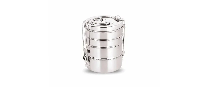 Neelam Stainless Steel Lunch Box, 1500 ml at ₹221