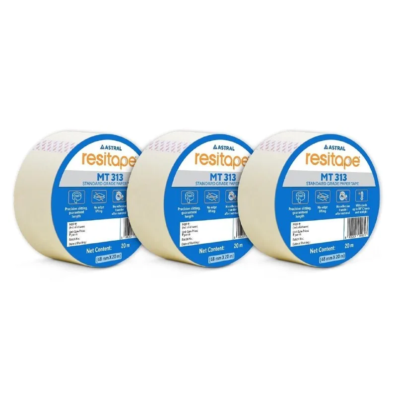 RESITAPE MT (313) Paper Tape | 48 mm x 20 mtr | Pack of 3 | Eco-friendly at ₹140