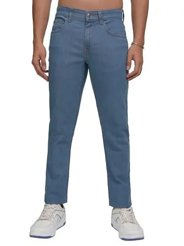 Highlander Men's Tapered Fit Jeans | Regular Length | Mid Rise | Stretchable Fabric for Comfort fit | Jeans for Man at ₹353