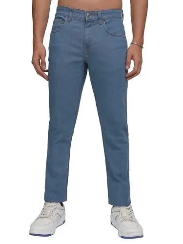 Highlander Men's Tapered Fit Jeans | Regular Length | Mid Rise | Stretchable Fabric for Comfort fit | Jeans for Man at ₹353