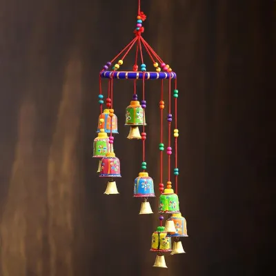 eCraftIndia Multicolour Handcrafted Decorative Window Door Wall Hanging Bells at ₹139