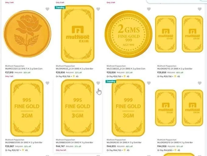 Muthoot Gold Coins at lower than -Market Rates! – Get *5% OFF with the Flipkart coupon!(Auto applied)