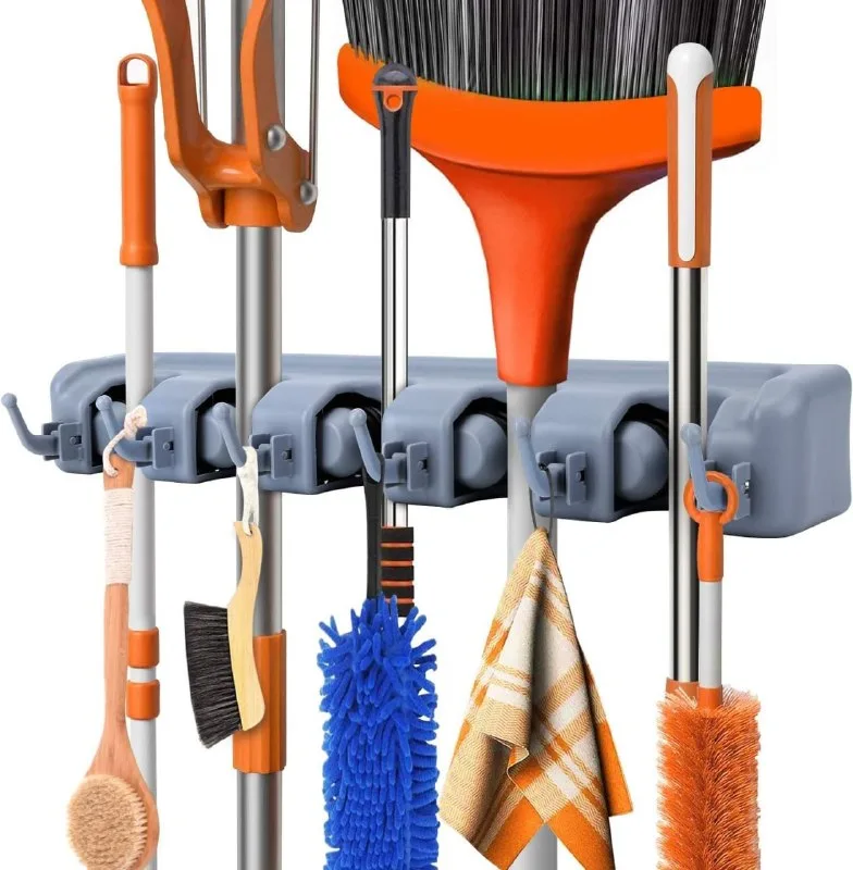 Chillyfit Broom Holder Wall Mounted, Mop and Broomstick Stand, Storage Organizer at ₹299