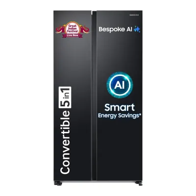Samsung 653 Side By Side AI Enabled Smart Refrigerator at 56890 Effective at ₹34,989