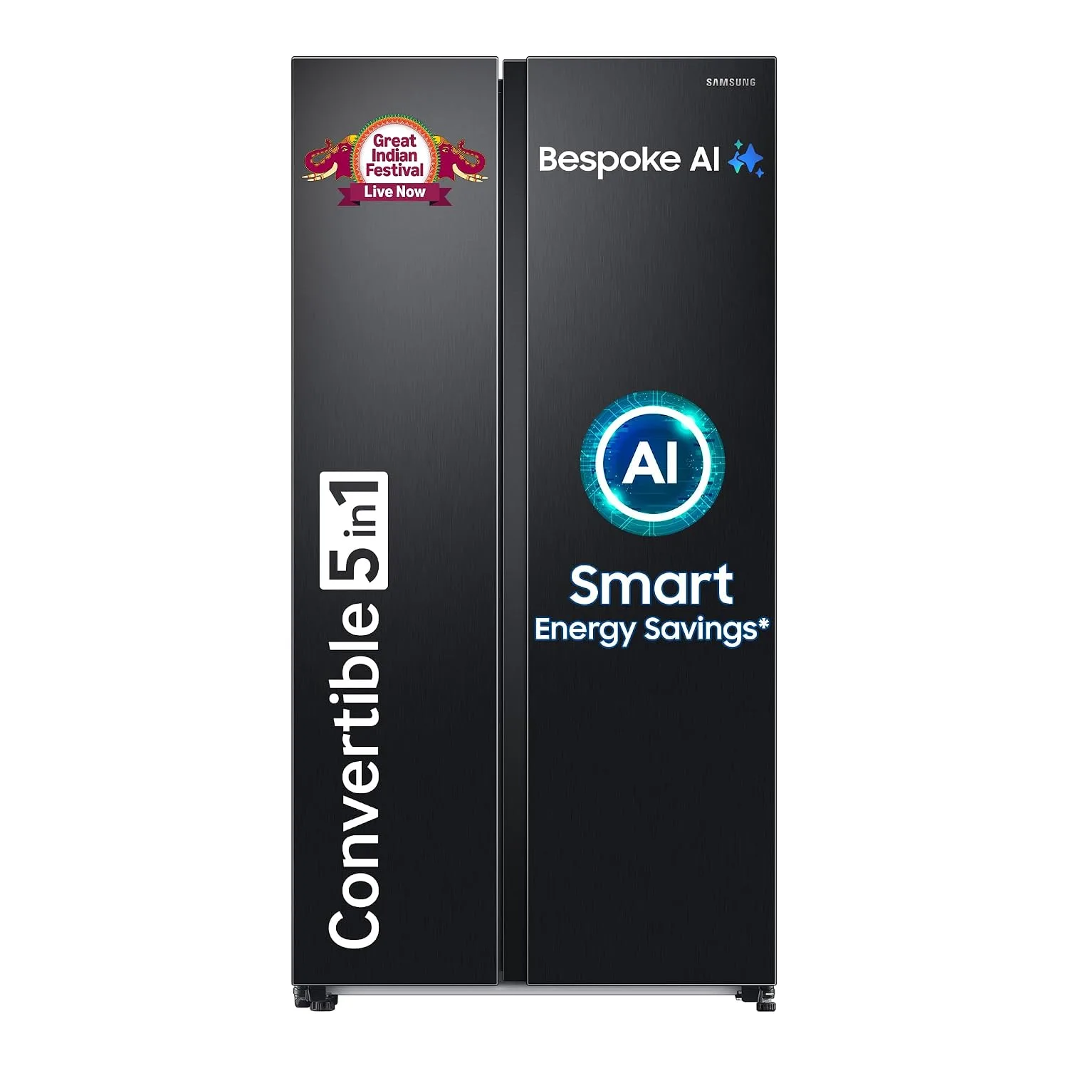Samsung 653 Side By Side AI Enabled Smart Refrigerator at 56890 Effective at ₹34,989