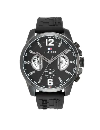 Tommy Hilfiger Tucker with Qtz Multifunction Black Dial Black Strap Watch for Men - TH1710699W at ₹7,517