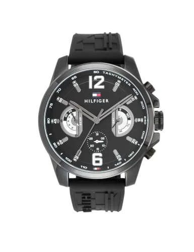 Tommy Hilfiger Tucker with Qtz Multifunction Black Dial Black Strap Watch for Men - TH1710699W at ₹7,517
