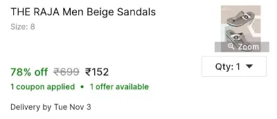 THE RAJA Men Beige Sandals at ₹152