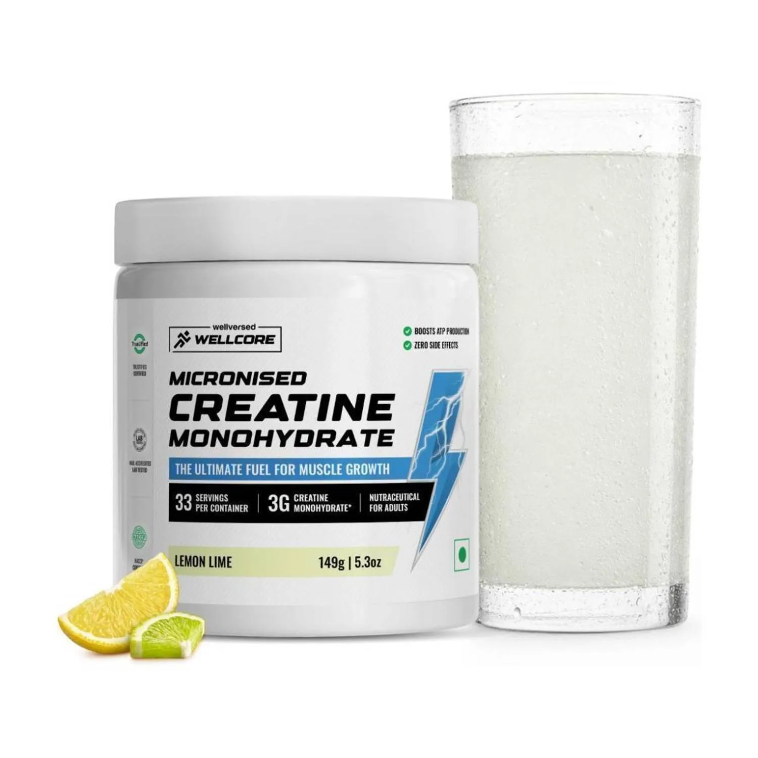 Wellcore Micronised Creatine Monohydrate | Lemon Lime (149g) at ₹529