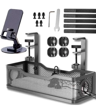 Joomouney Under Desk Cable Organizer Rack at ₹923