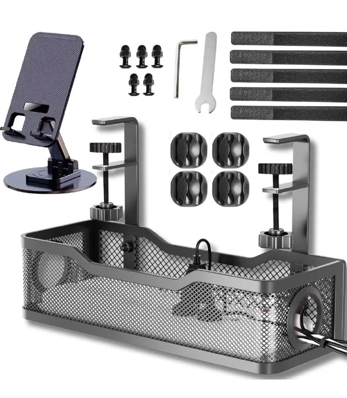 Joomouney Under Desk Cable Organizer Rack at ₹923