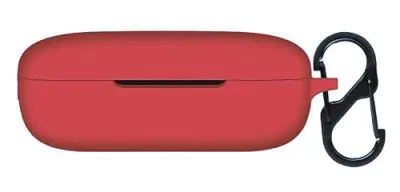 Pouch for Mivi Duopods M20 Protective Soft Silicone Case Cover with Hook (Cover Only) (Wine-Red) at ₹54