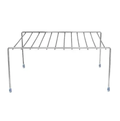 Stainless Steel Tabletop Dish Rack with Tiered Shelves, Space-Saving Kitchen Organizer, Standard Size at ₹138