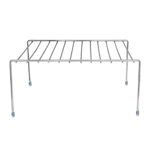 Stainless Steel Tabletop Dish Rack with Tiered Shelves, Space-Saving Kitchen Organizer, Standard Size at ₹138