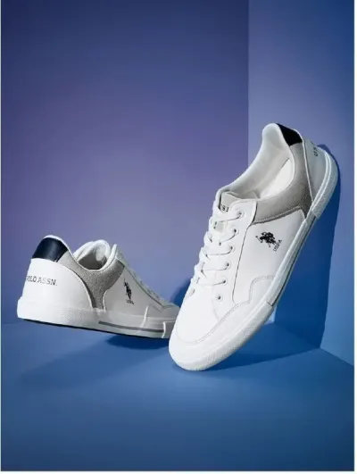 U.S. Polo Assn. Men Colourblocked PU Sneakers at ₹1,291