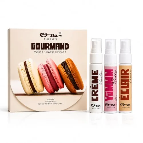 OSSA Gourmand Parfum Miniature Set for Men & Women, 30ML (3 x 10ML) | Vanilla, Berry & Caramel Fragrances | Long Lasting Unisex Perfume Gift at ₹199