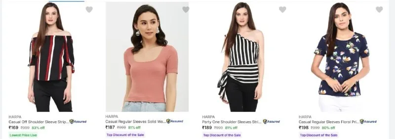 Harpa Women's Tops from ₹169